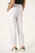 Roman White Cotton Cargo Stretch Trousers - 18 Image 3