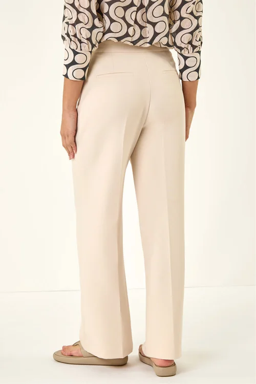 Roman Cream Pocket Button Smart Trousers - 18 Image 3