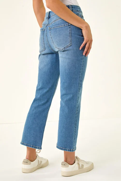 Roman Denim Petite Bootcut Cropped Jeans - Size 8 Image 3