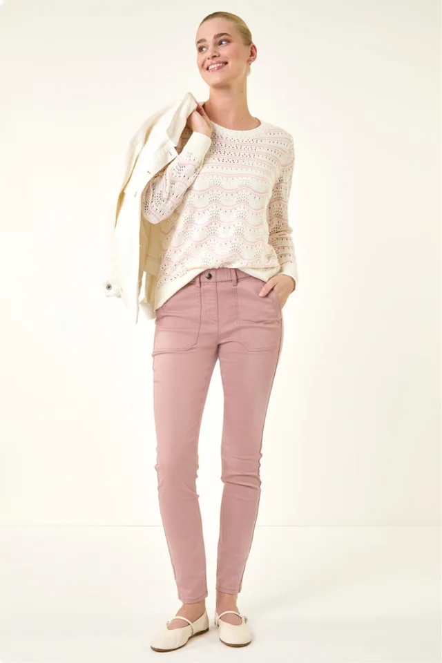 Roman Rose Utility Stretch Jegging Trouser