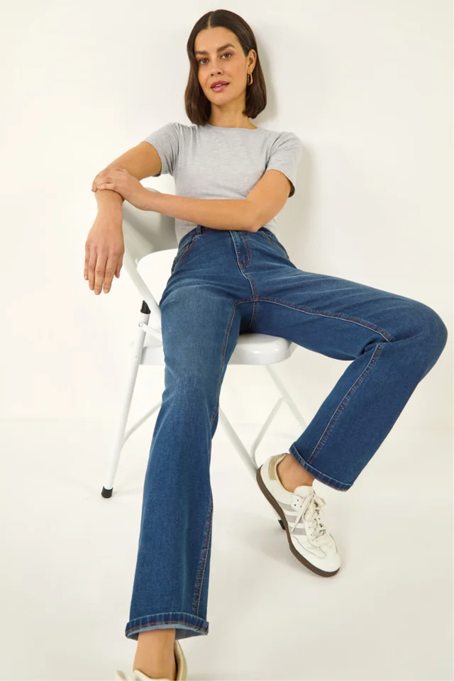 Roman Indigo Straight Leg Stretch Jean
