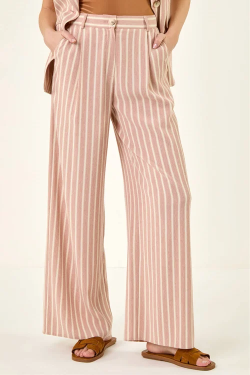 Roman Pink Stripe Full Length Trouser - 14 Image 4