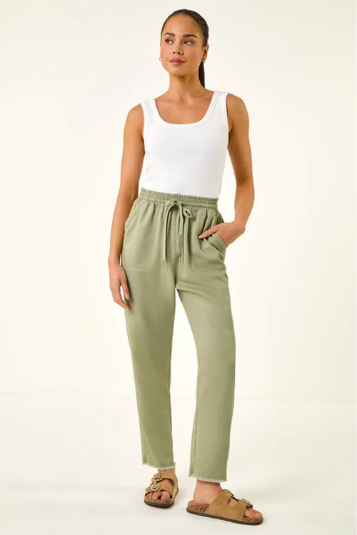 Roman Sage Petite Elasticated Waist Trouser - 14 Image 2