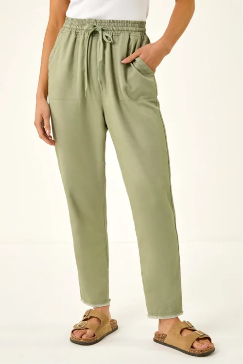 Roman Sage Petite Elasticated Waist Trouser - 14 Image 4