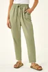 Roman Sage Petite Elasticated Waist Trouser - 14 Image 4