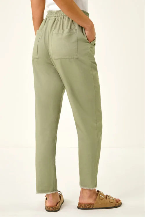 Roman Sage Petite Elasticated Waist Trouser - 14 Image 3