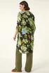 Roman Green Floral Longline Buttoned Blouse - 16 Image 3