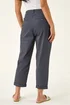 Roman Charcoal Petite Cotton Blend Stretch Chino Trousers - Size 18 Image 3