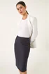 Roman Navy Chevron Pencil Skirt - 10 Image 2