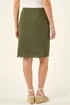 Roman Khaki Lasercut Hem Pencil Skirt - 18 Image 4