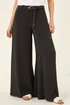 Roman Black Wide Leg Belt Tie Trouser - 10 Image 3