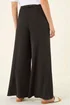 Roman Black Wide Leg Belt Tie Trouser - 10 Image 4
