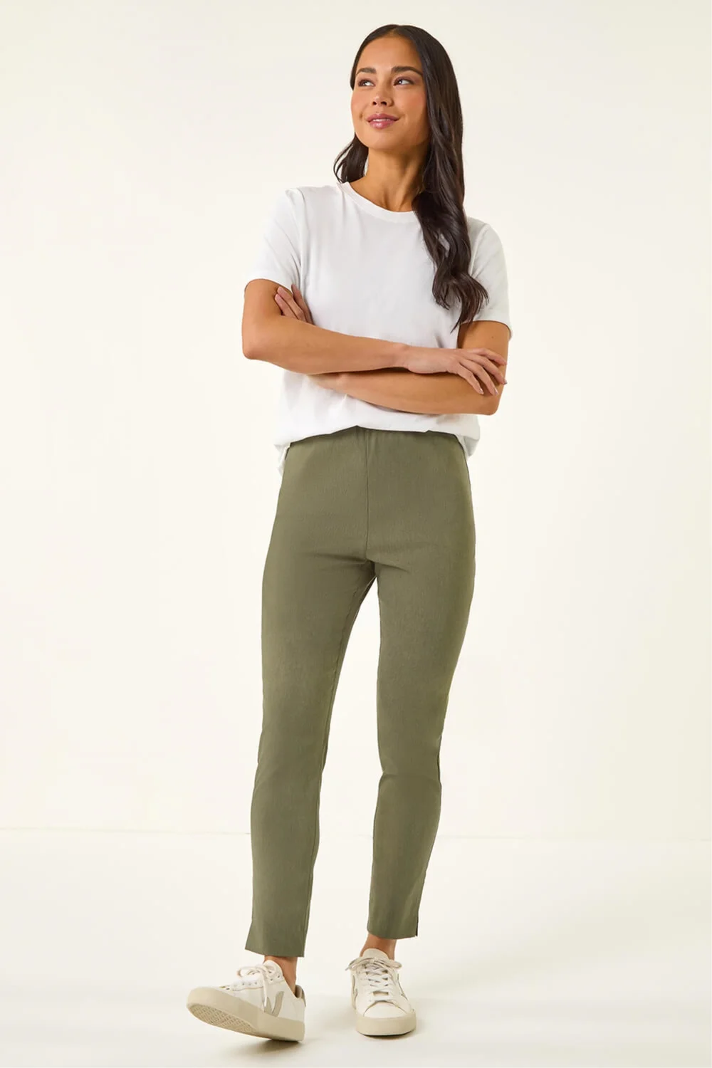 Roman Khaki Petite Bengaline Stretch Trouser - 14 Image 2