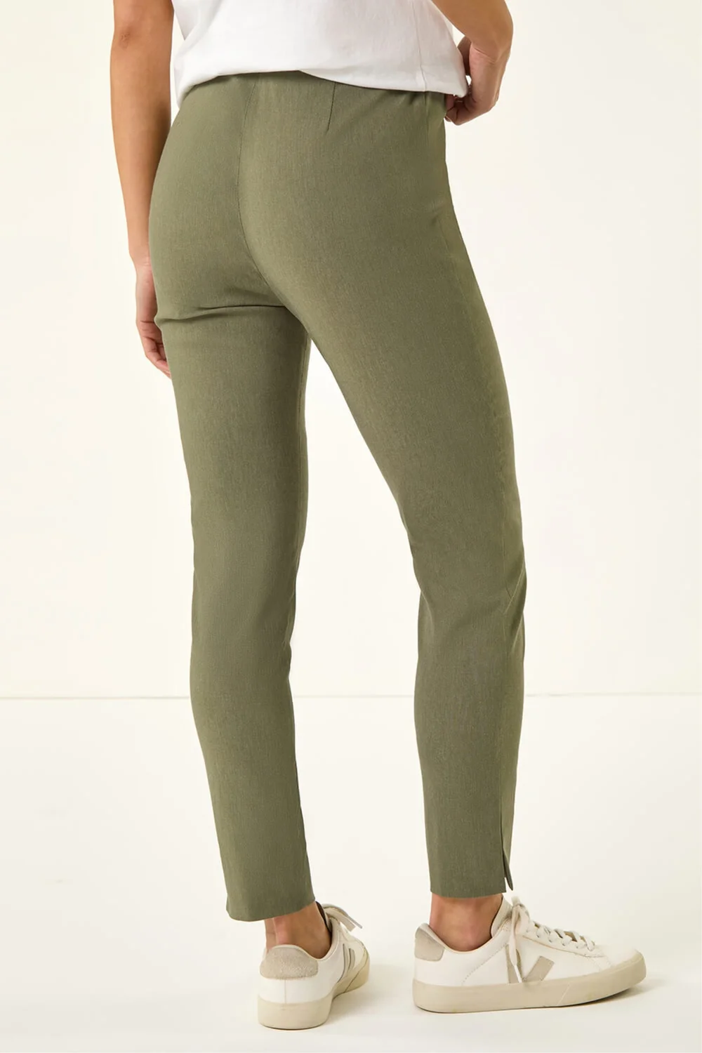 Roman Khaki Petite Bengaline Stretch Trouser - 14 Image 3