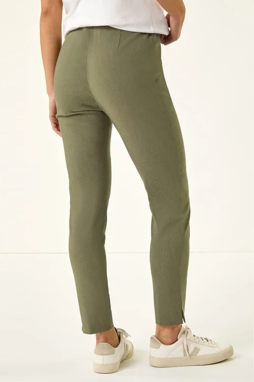 Roman Khaki Petite Bengaline Stretch Trouser - 14 Image 3