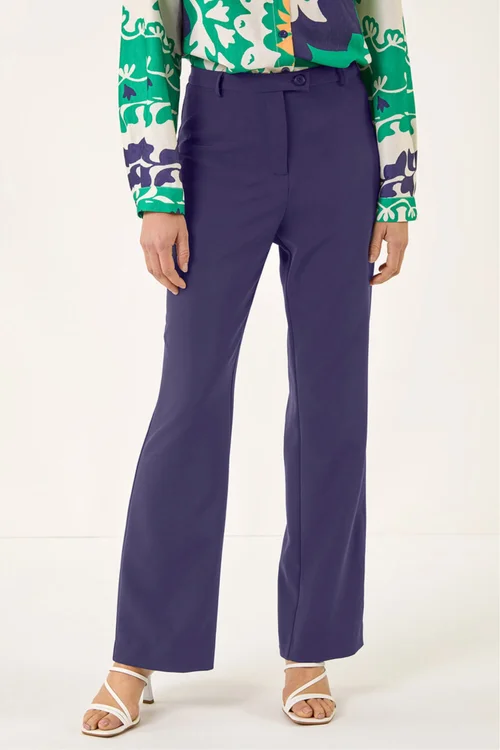 Roman Navy Stretch Bootleg Trouser - Size 20 Image 4