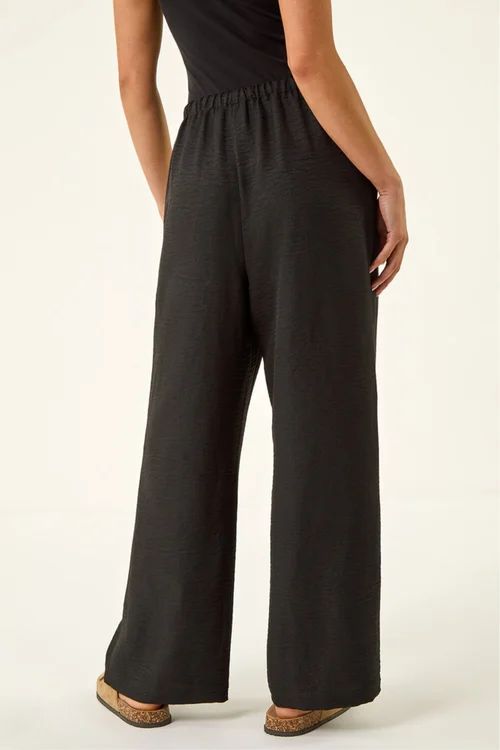 Roman Black Petite Pull On Woven Trouser - 10 Image 3