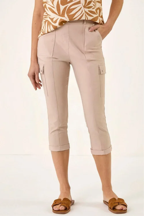 Roman Stone Cropped Cargo Stretch Trouser - 12 Image 4