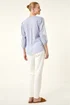 Roman Light Blue Lace Applique Stripe Shirt - 12 Image 3