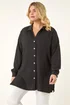 Roman Black Curve Textured Blouse - Size 18 Image 4