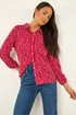 Roman Red Petite Abstract Spot Stretch Shirt - Size 16 Image 1