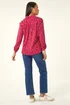 Roman Red Petite Abstract Spot Stretch Shirt - Size 16 Image 3