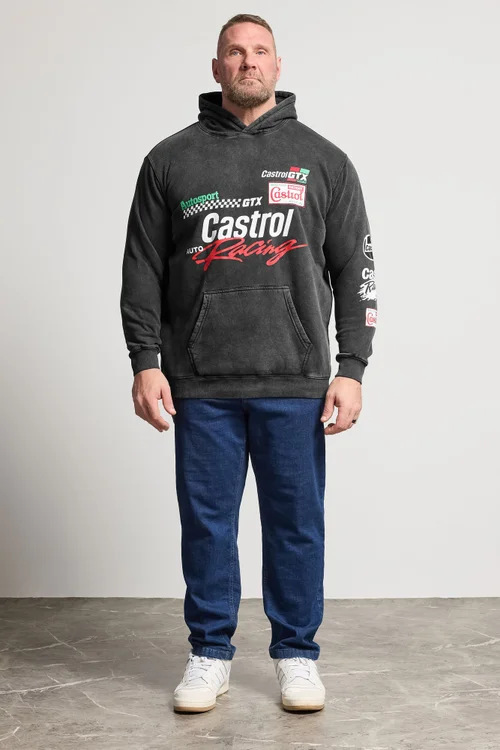 BadRhino Black 'Castrol' Acid Wash Hoodie - 3XL Image 4