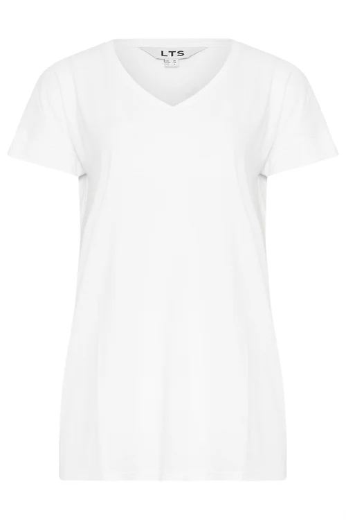 Long Tall Sally White V-Neck T-Shirt - 20 Image 5