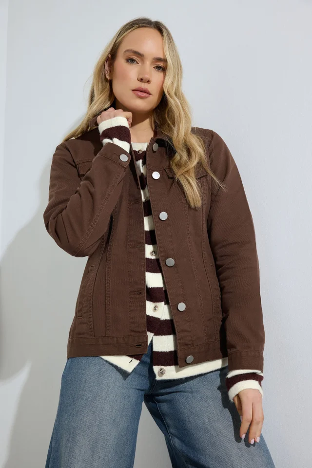 Long Tall Sally Chocolate Brown Denim Jacket