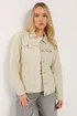 Long Tall Sally Ivory White Denim Jacket - Size 16 Image 1