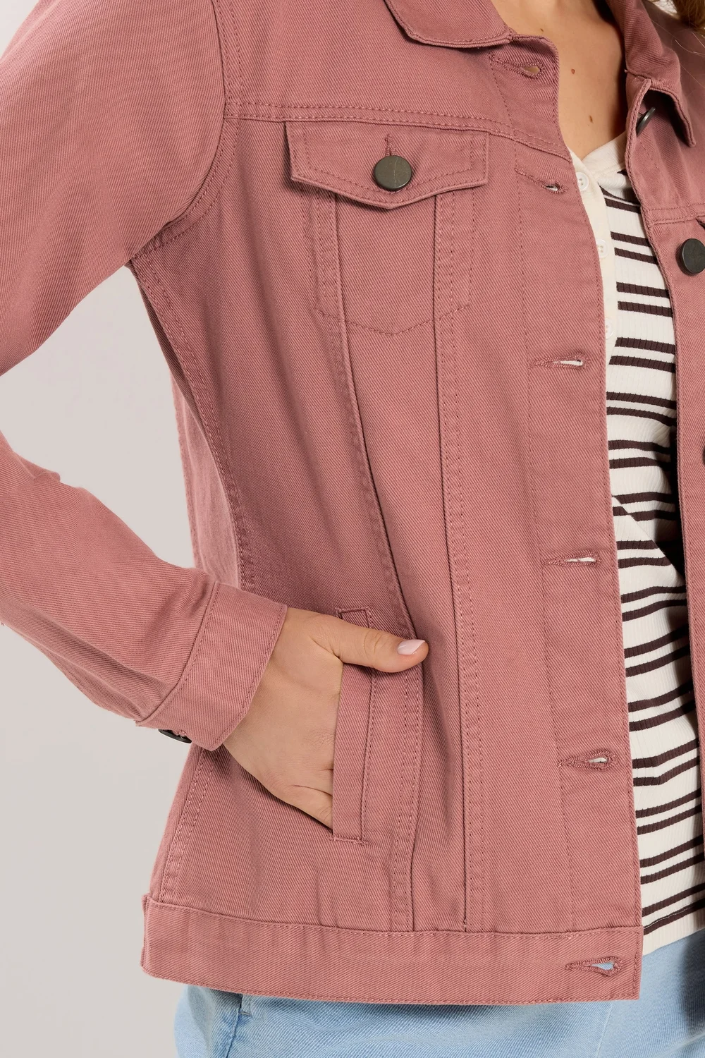 Long Tall Sally Pink Denim Jacket - 12 Image 4
