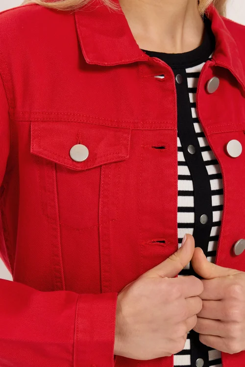 Long Tall Sally Red Denim Jacket - 16 Image 5