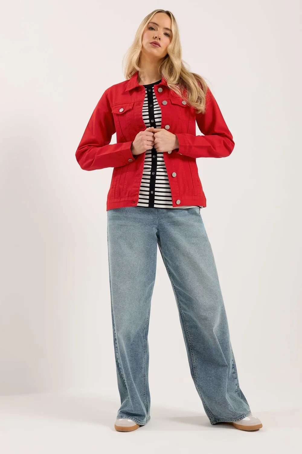 Long Tall Sally Red Denim Jacket - 16 Image 3