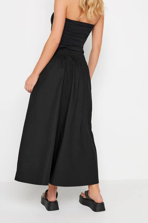 PixieGirl Petite Black Poplin Maxi Skirt - 10 Image 3