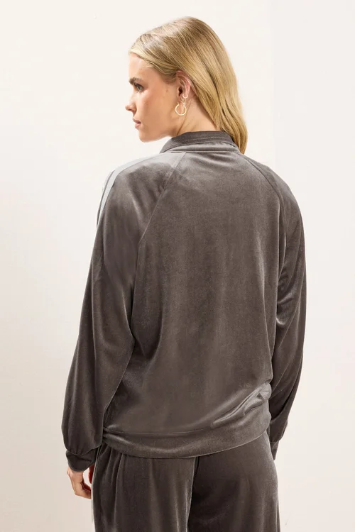 PixieGirl Petite Brown Side Stripe Velvet Jacket - Size 18 Image 4