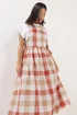 PixieGirl Petite Pink Check Midi Dress - 10 Image 2