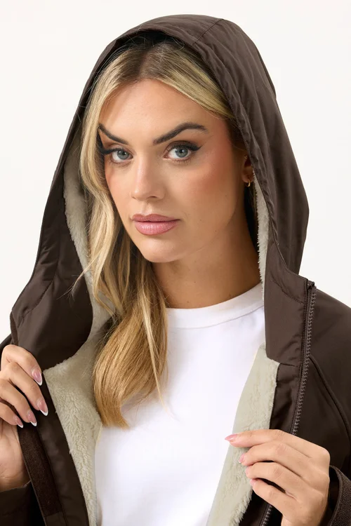 Yours Curve Brown Waterproof Fleece Lined Changing Robe - 26-28 Image 4