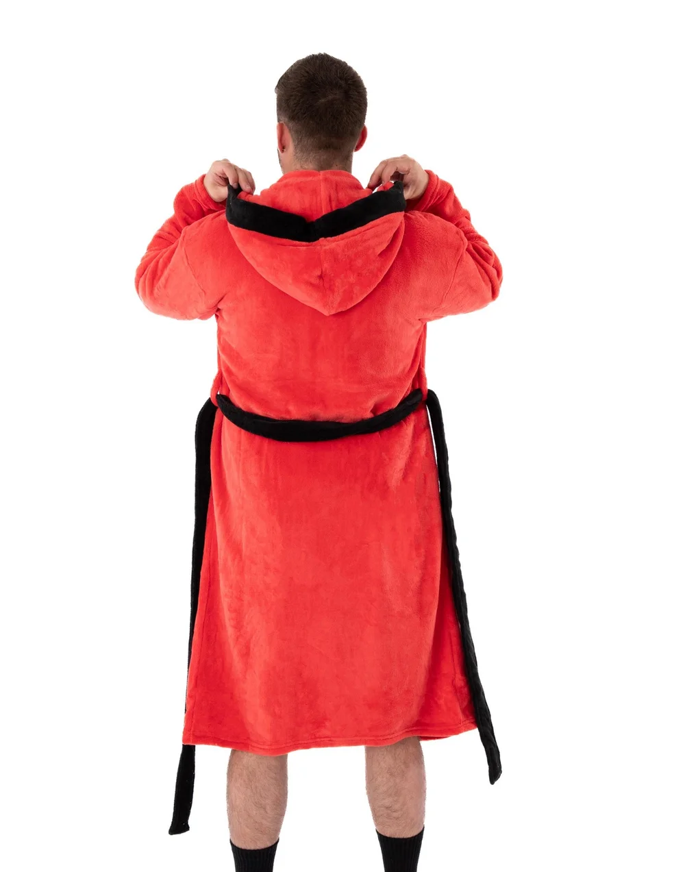 Vanilla Underground Star Trek Adults Hooded Red Bathrobe - Small Image 5