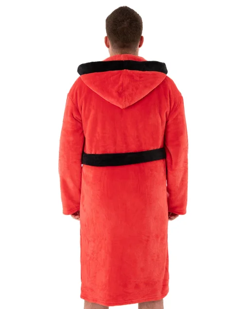 Vanilla Underground Star Trek Adults Hooded Red Bathrobe - Medium Image 2