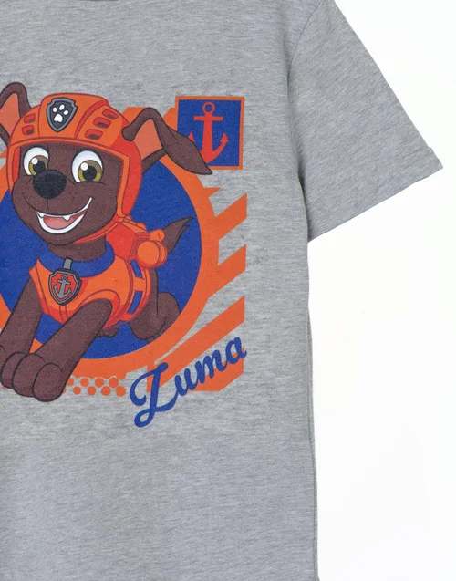 Vanilla Underground Paw Patrol Kids Zuma Grey Marl T-Shirt - Age 5-6 Years Image 4