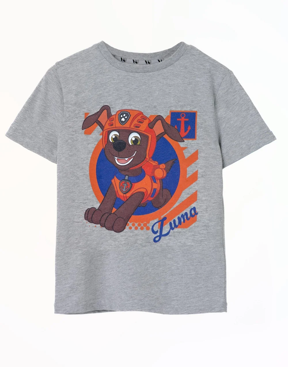 Vanilla Underground Paw Patrol Kids Zuma Grey Marl T-Shirt - Age 5-6 Years Image 1