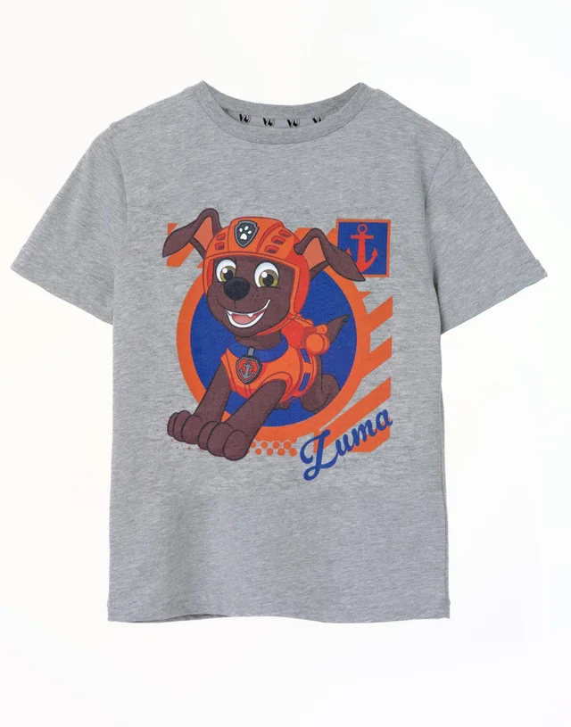 Vanilla Underground Paw Patrol Kids Zuma Grey Marl T-Shirt