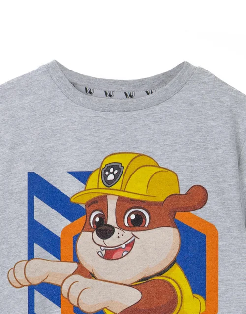 Vanilla Underground Paw Patrol Kids Rubble Grey Marl T-Shirt - Age 7-8 Years Image 3