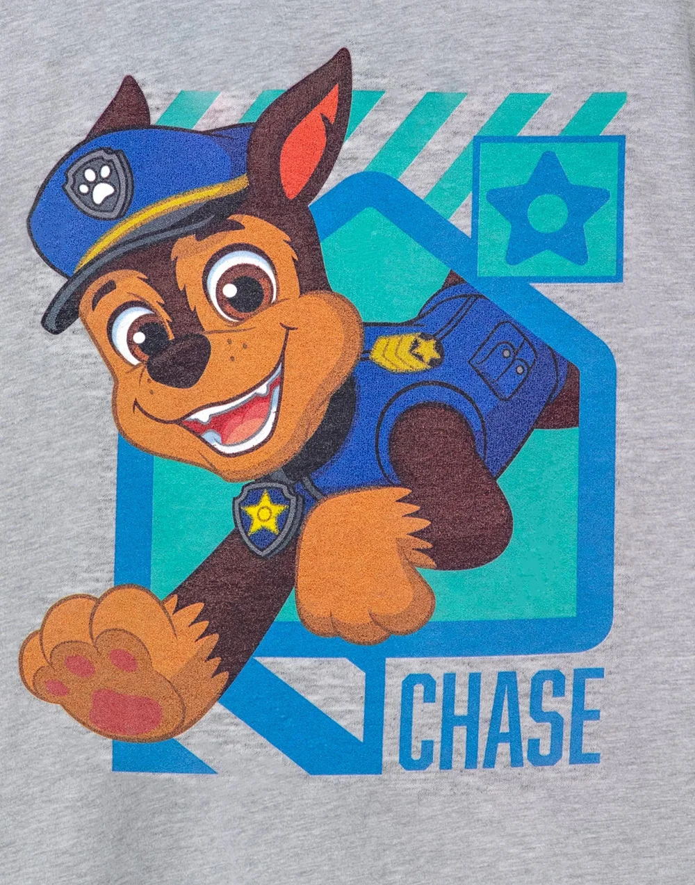 Vanilla Underground Paw Patrol Kids Chase Grey Marl T-Shirt - Age 5-6 Years Image 2