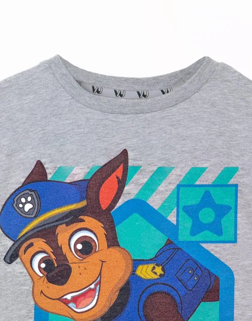 Vanilla Underground Paw Patrol Kids Chase Grey Marl T-Shirt - Age 5-6 Years Image 3