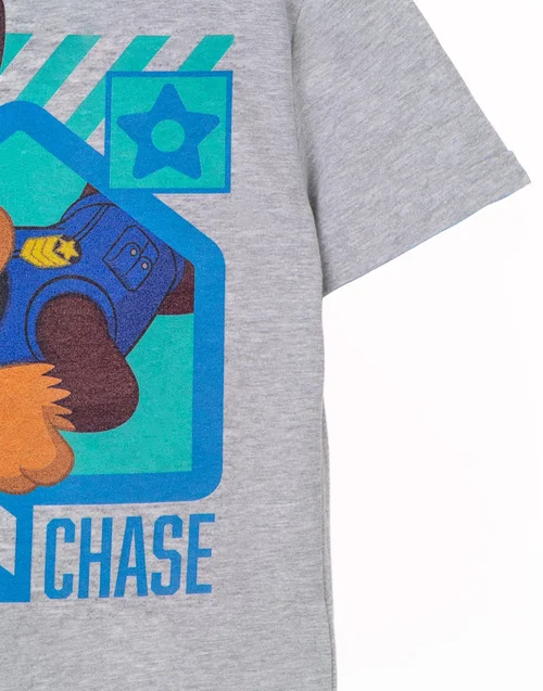 Vanilla Underground Paw Patrol Kids Chase Grey Marl T-Shirt - Age 5-6 Years Image 4