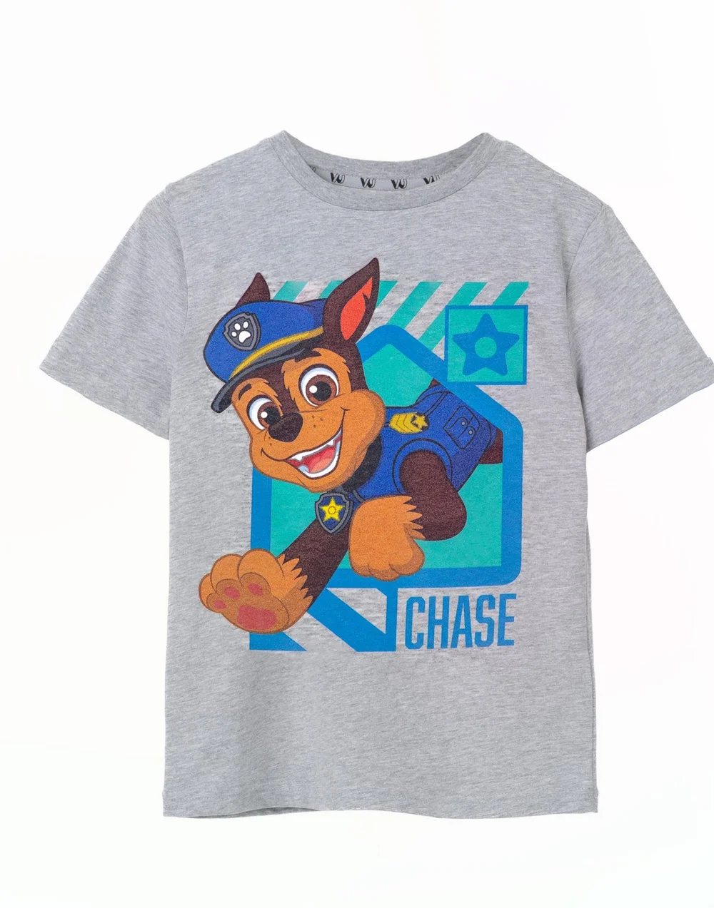 Vanilla Underground Paw Patrol Kids Chase Grey Marl T-Shirt - Age 5-6 Years Image 1