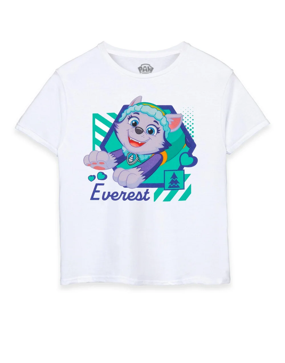 Vanilla Underground Paw Patrol Kids Everest White T-Shirt - Age 7-8 Years Image 1
