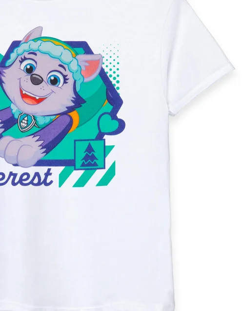Vanilla Underground Paw Patrol Kids Everest White T-Shirt - Age 7-8 Years Image 4