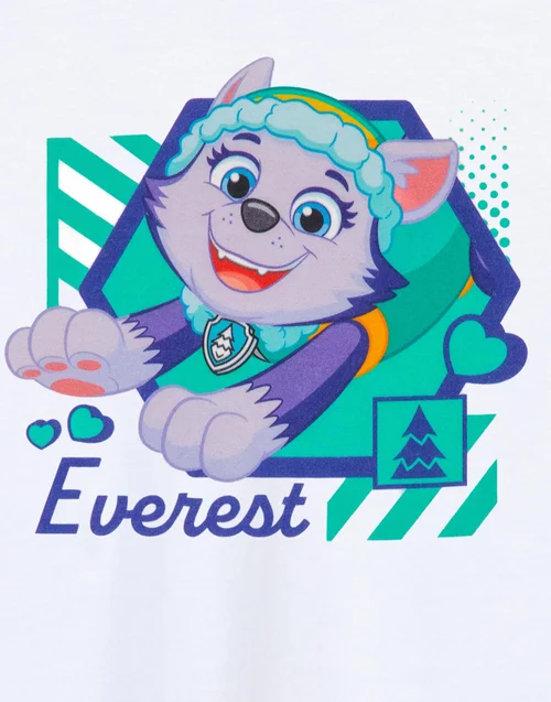 Vanilla Underground Paw Patrol Kids Everest White T-Shirt - Age 7-8 Years Image 2